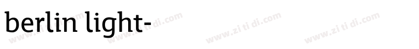 berlin light字体转换